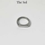  Nhẫn Titan Unisex Silver Bar - Mẫu 37 