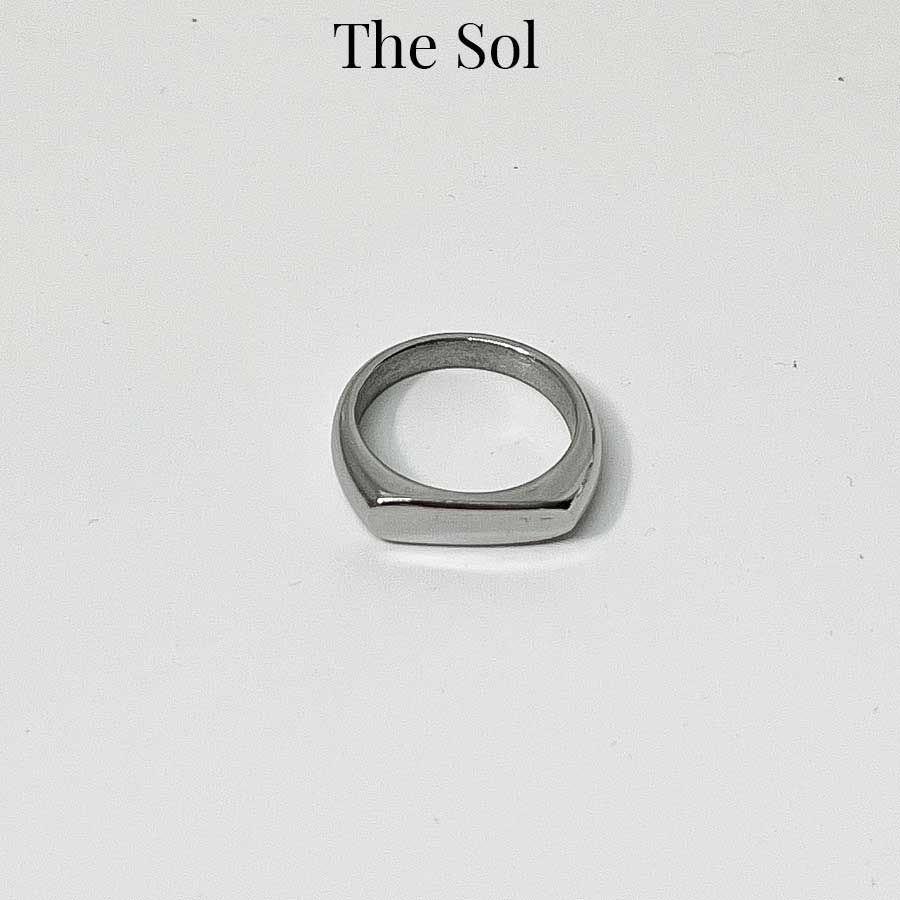  Nhẫn Titan Unisex Silver Bar - Mẫu 37 