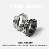  Khuyên Tai Titan Unisex Silver Pattern - Mẫu T93 