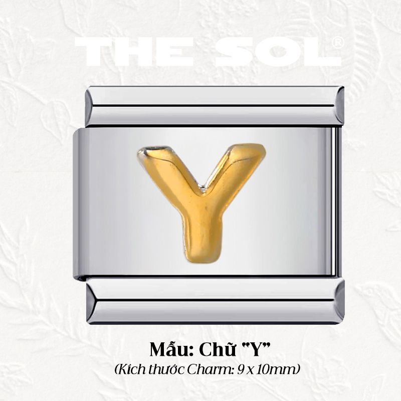  Charm Titan Italian Bracelet - Charm Chữ Cái 