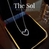  Dây Chuyền Hàn Quốc Hollow Heart 