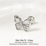  Khuyên Tai Thép Xi Mạ Dia Butterfly - Mẫu 78 