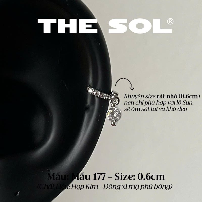  Khuyên Tai Hợp Kim Unisex The Sophie - Mẫu 177 