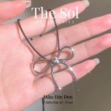  Dây Chuyền Hàn Quốc Trendy Bow - Dây Đen 