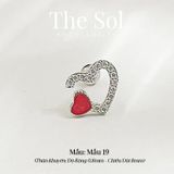  Khuyên Tai Thép Xi Mạ Red Heart - Mẫu 19 
