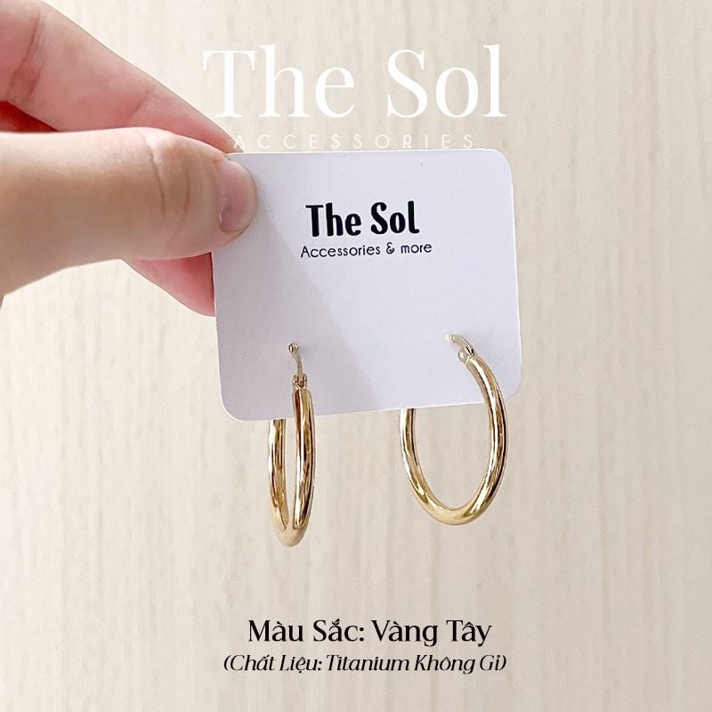  Bông Tai Titan Basic Hoops 
