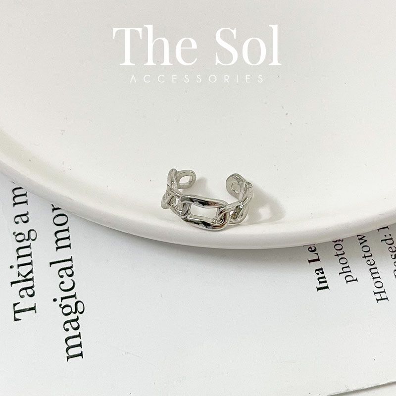  Nhẫn Hàn Quốc Unisex Square Hollow 