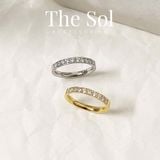  Nhẫn Titan Half Diamond Line 