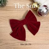  Kẹp Tóc Hàn Quốc Velvet Bow - Kẹp Bấm 