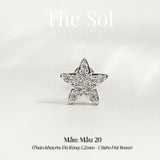  Khuyên Tai Thép Xi Mạ Unisex Diamond Star - Mẫu 20 