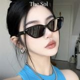  Kính Mát Gọng Nhựa Unisex Cat's Eye Silver Star 