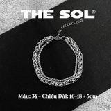  Lắc Tay Titan Unisex Double Oval Chain - Mẫu 34 