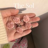  Kẹp Tóc Hàn Quốc Pinky Rose - 1 Chiếc 