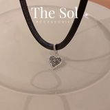  Choker Hàn Quốc Bling Black Heart 