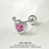  Khuyên Tai Thép Xi Mạ Mini Pinky Lover - Mẫu 107 