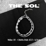  Lắc Tay Titan Unisex Double Chain&Pearls - Mẫu 35 