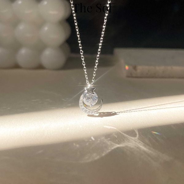  Dây Chuyền Bạc Diamond In Moon 