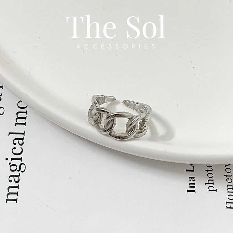  Nhẫn Hàn Quốc Unisex Circle Hollow 