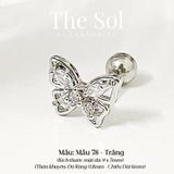  Khuyên Tai Thép Xi Mạ Dia Butterfly - Mẫu 78 