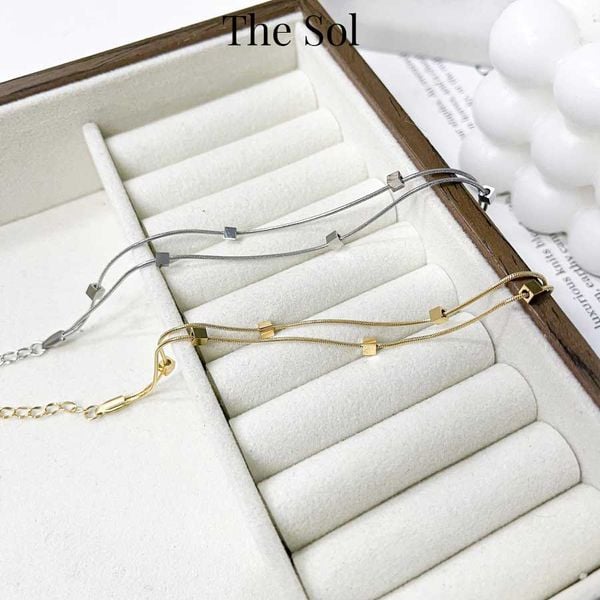  Lắc Tay Titan 2 Dây Vuông - Mẫu 22 