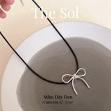  Dây Chuyền Hàn Quốc Trendy Bow - Dây Đen 