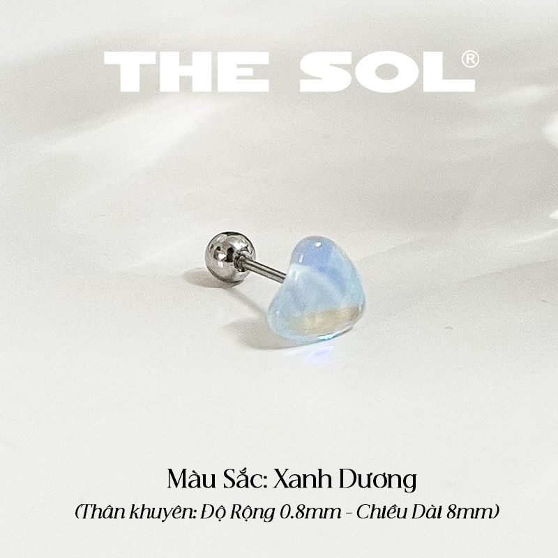  Khuyên Tai Titan Unisex Colorful Heart - 1 Chiếc 