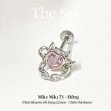  Khuyên Tai Thép Xi Mạ Unisex Evil Heart - Mẫu 73 