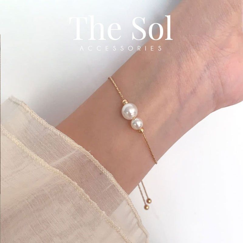  Lắc Tay Hàn Quốc Double Pearls 