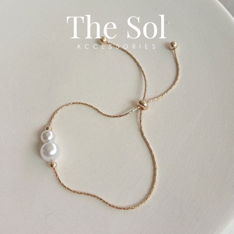  Lắc Tay Hàn Quốc Double Pearls 