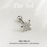  Khuyên Tai Thép Xi Mạ Unisex Mini Bling - Mẫu 22 