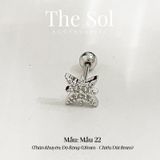 Khuyên Tai Thép Xi Mạ Unisex Mini Bling - Mẫu 22 