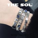  Charm Titan Italian Bracelet - Golden Charm 