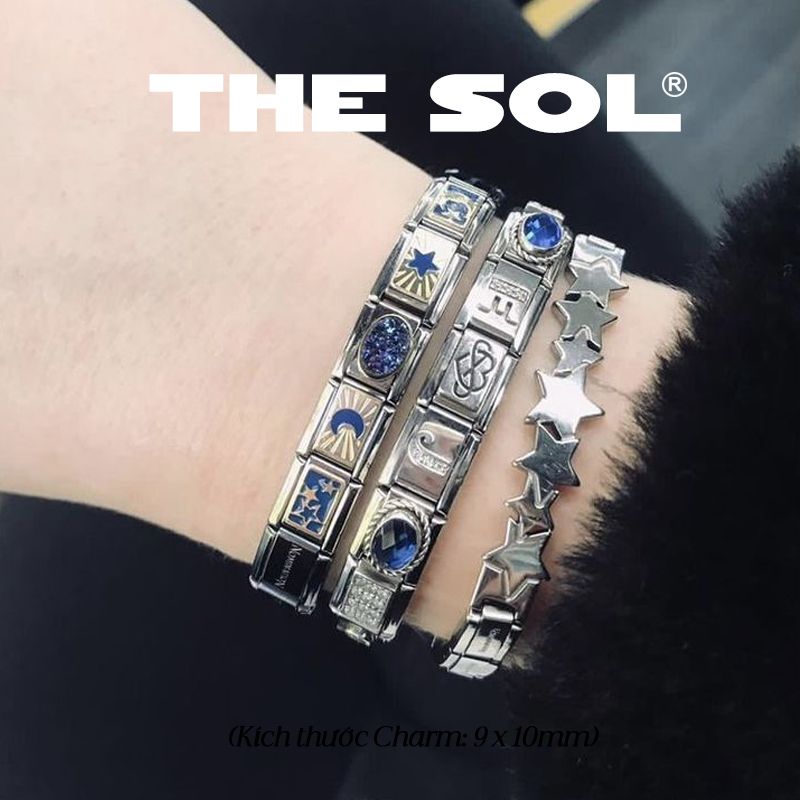  Charm Titan Italian Bracelet - Charm Chữ Cái 