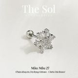  Khuyên Tai Thép Xi Mạ Snowflakes - Mẫu 27 