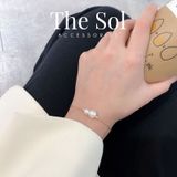  Lắc Tay Hàn Quốc Double Pearls 