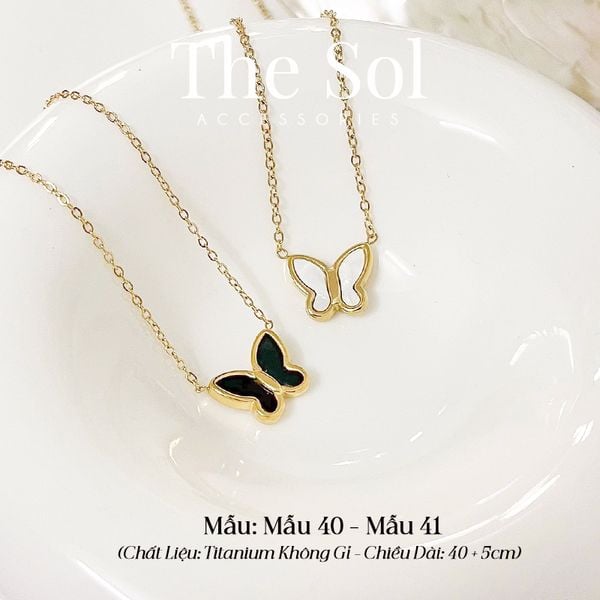  Dây Chuyền Titan Black Butterfly - Mẫu 40 