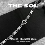  Lắc Tay Titan Unisex Hollow Cross - Rectangle Chain - Mẫu 39 