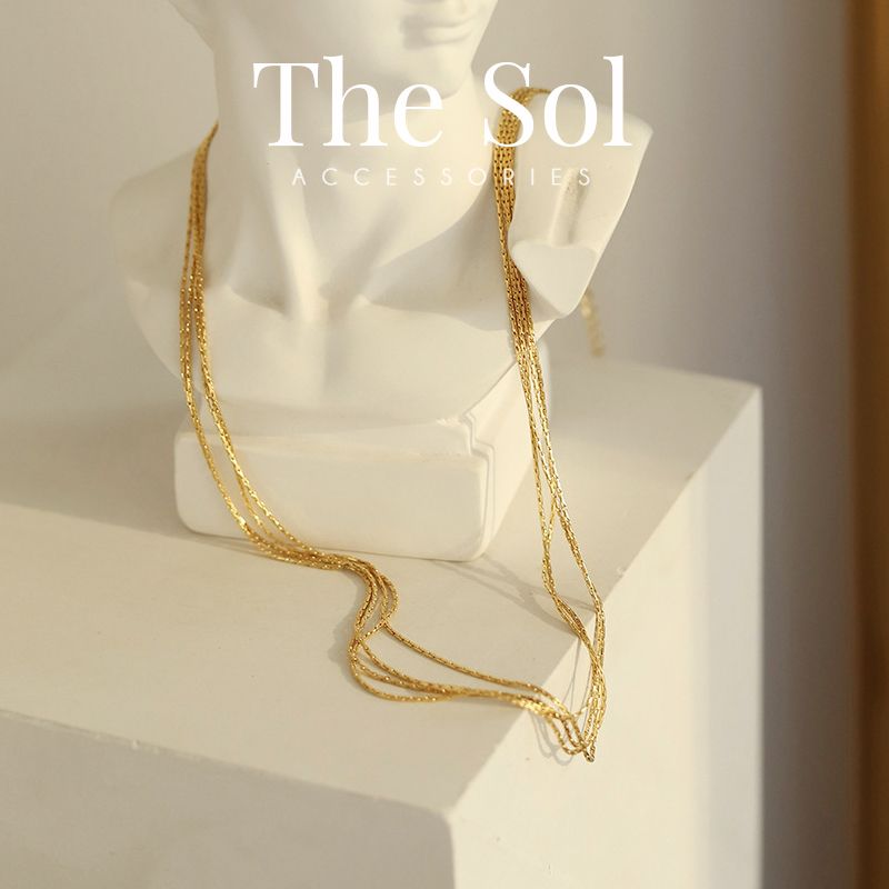  Dây Chuyền Titan 5 Golden Lines 