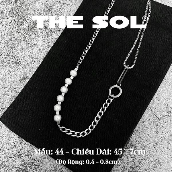  Dây Chuyền Titan Unisex 6 Reflective Beads - Mẫu 44 