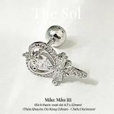  Khuyên Tai Thép Xi Mạ Dia Scepter - Mẫu 111 
