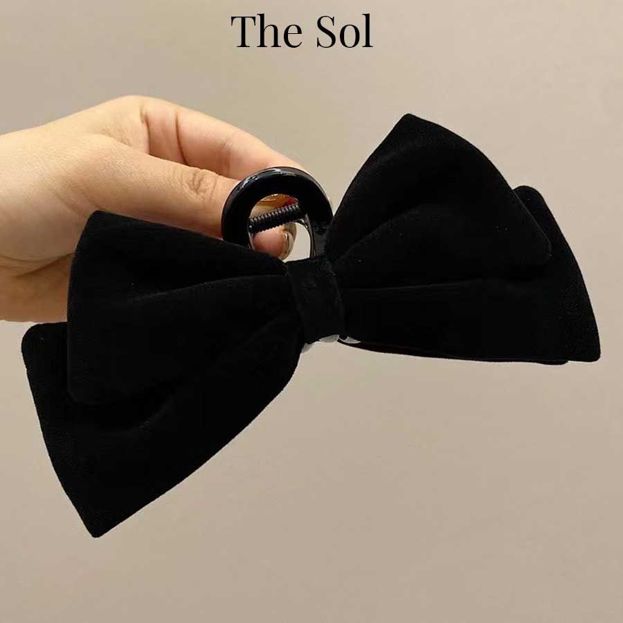  Kẹp Gắp Hàn Quốc Velvet Bow 