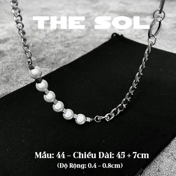  Dây Chuyền Titan Unisex 6 Reflective Beads - Mẫu 44 