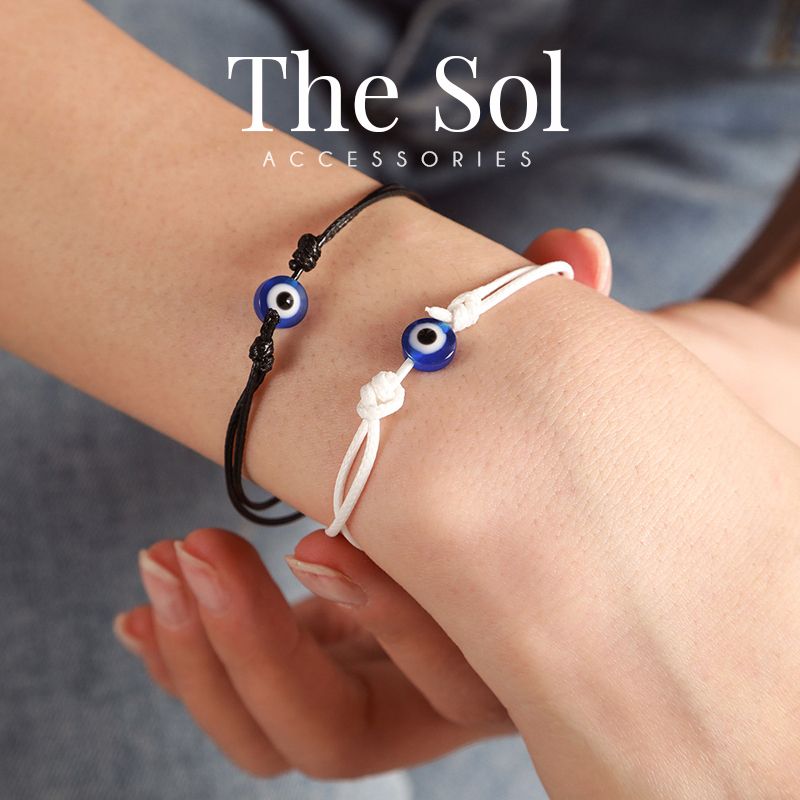  Lắc Tay Hàn Quốc Evil's Eye - Dây Sáp 