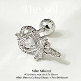  Khuyên Tai Thép Xi Mạ Dia Scepter - Mẫu 111 