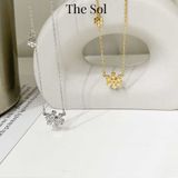  Dây Chuyền Titan Double Flowers - Mẫu 32 