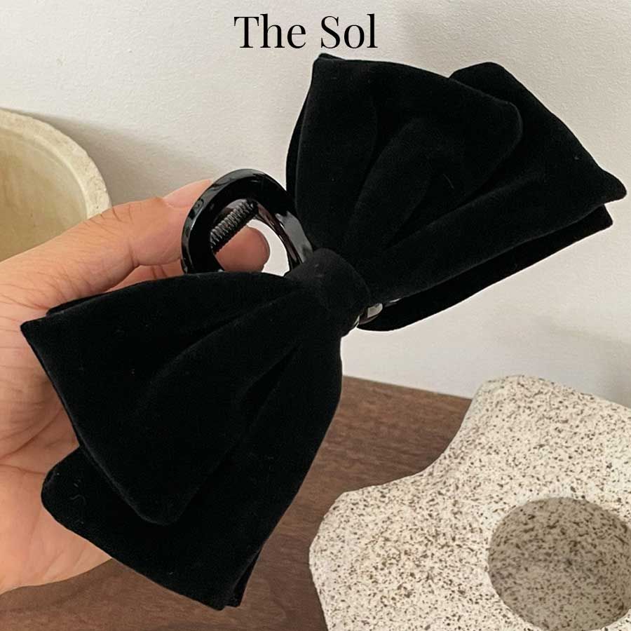  Kẹp Gắp Hàn Quốc Velvet Bow 