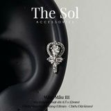  Khuyên Tai Thép Xi Mạ Dia Scepter - Mẫu 111 