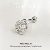 Khuyên Tai Thép Xi Mạ Diamond Clock - Mẫu 25 