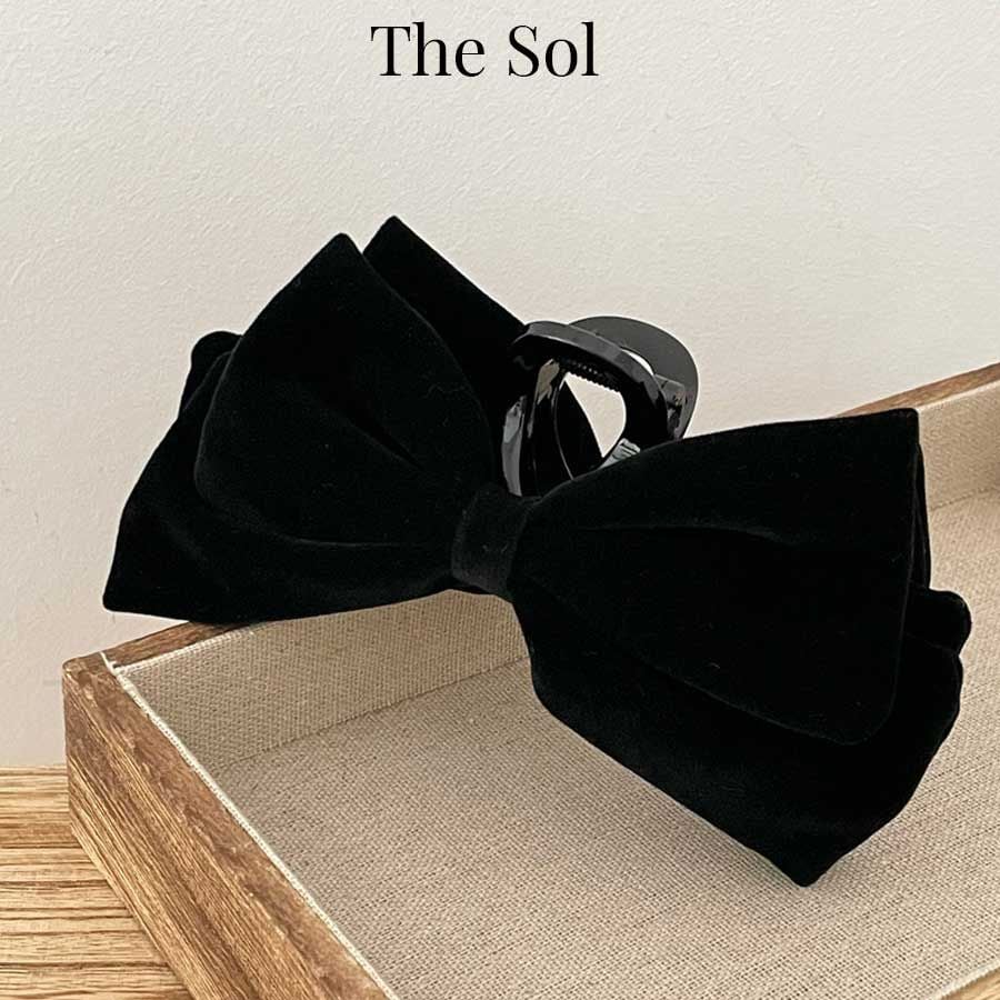  Kẹp Gắp Hàn Quốc Velvet Bow 