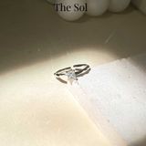  Nhẫn Bạc Simple Square Diamond 